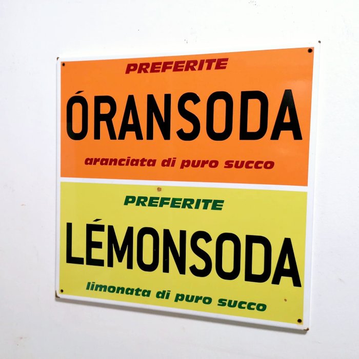 Oransoda Lemonsoda - Reklameplakat - Jern