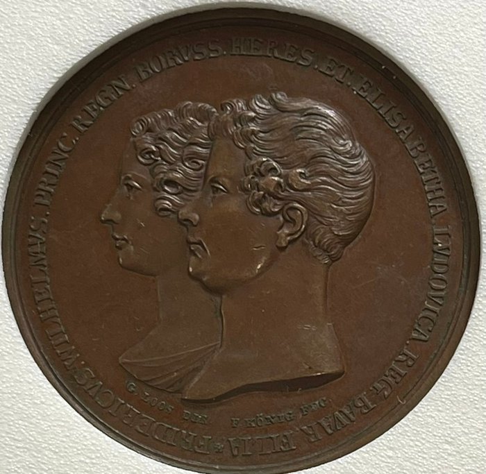 Tyskland, Preussen. Bronze medal 1823 Kingdom of Prussia - Frederick-Willian IV(1765-1832)  (Ingen mindstepris)