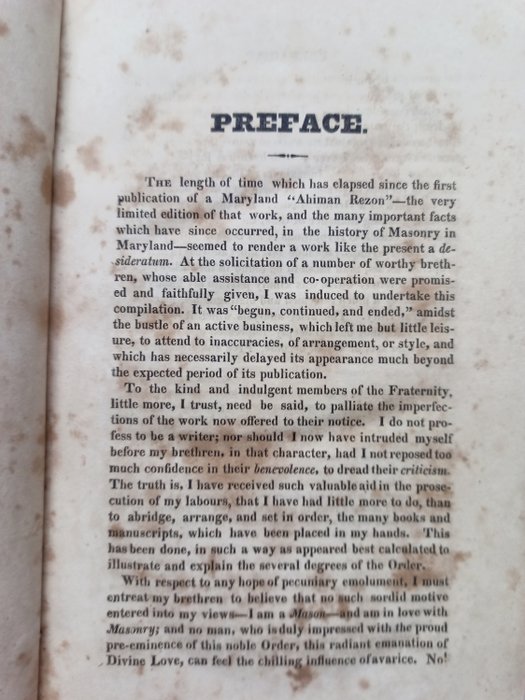 Samuel Cole - The Freemasons' Library and General Ahiman Rezon: Containing a Delineation of the True Principles - 1826