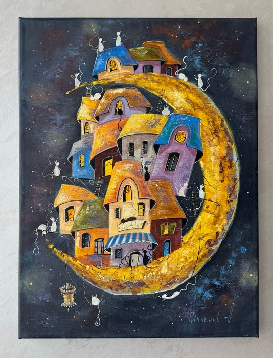 Nataly Grinchenko (XX-XXI) - Cats town on a moon