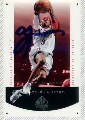 2002 SP Authentic Allen Iverson #68 - Autograph Card BGS Autentisk Auto - 1 Graded card