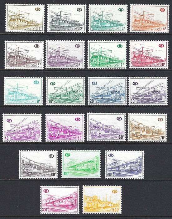 Belgien 1968 - jernbaneserie "lokomotiver" - OBP/COB TR378/98