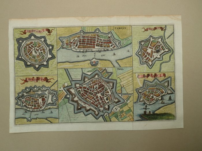 Holland - Oldenzaal / Kampen / Steenwijk / Deventer / Swol / Hasselt; L. van de Bosch - Oldenseel (...) - 1675