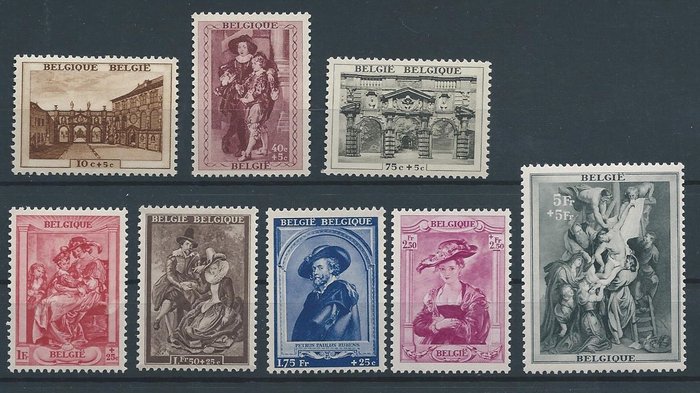 Belgien 1939 - Komplet bind med Rubenshuis og 3. Orval - OBP/COB 496/526