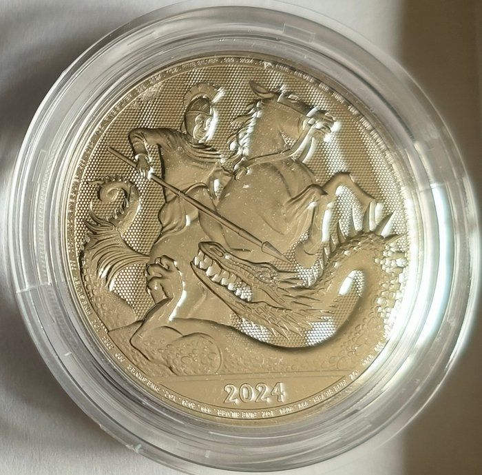 Storbritannien 2 Pounds 2024 St George and the Dragon 1 Oz (999)  (Ingen mindstepris)