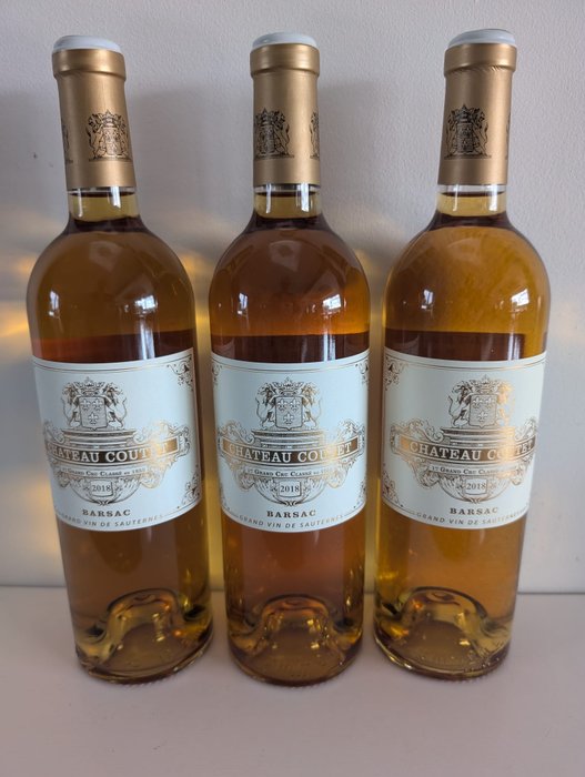 2018 Château Coutet - Sauternes 1er Grand Cru Classé - 3 Flasker (075 L)