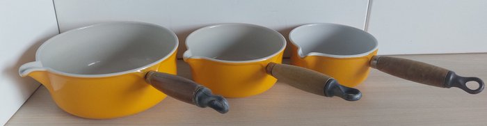 Le Creuset - Grydesæt (3) - Støbejern, emalje - Fremstillet i Frankrig