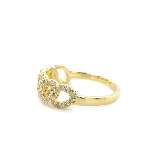 Ingen mindstepris - Ring - 14 karat Gulguld -  0.37ct. tw. Diamant (Natur)