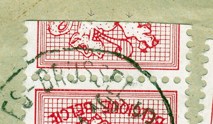 Belgien 1961 - Forkert skåret cylinderstempel