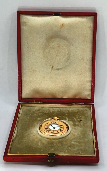 E. J. Dent  - London - Watchmaker to the Queen - 18K Halbsavonette - Originalbox - Storbritannien omkring 1845