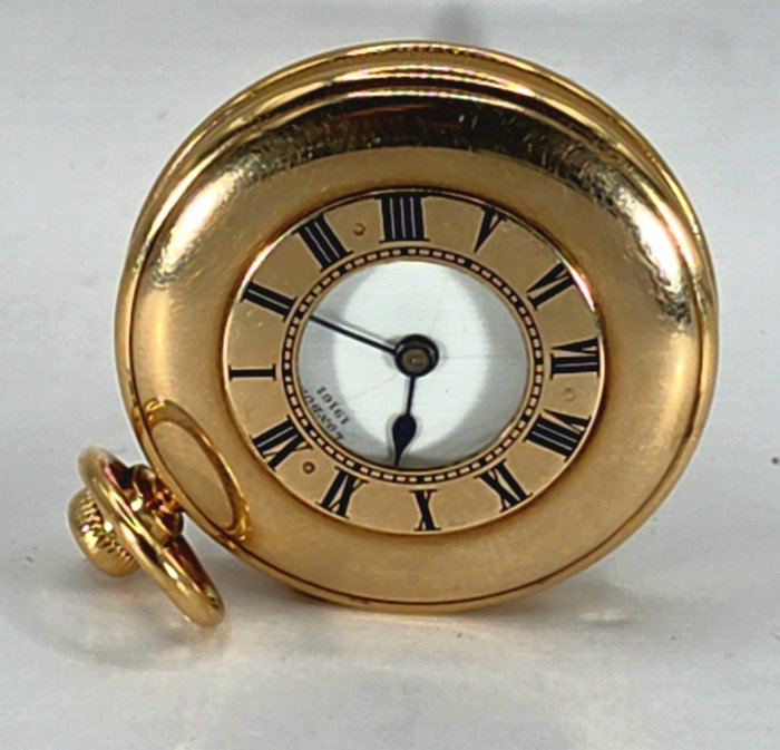 E. J. Dent  - London - Watchmaker to the Queen - 18K Halbsavonette - Originalbox - Storbritannien omkring 1845