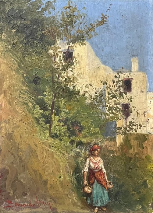 Bernardo Hay (1864-1931) - Contadina a Capri