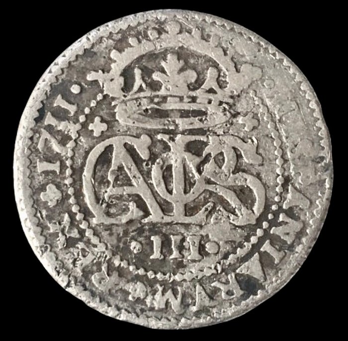 Spanien. Carlos III (pretender). 2 Reales - 1711 - Barcelona - (R656)  (Ingen mindstepris)