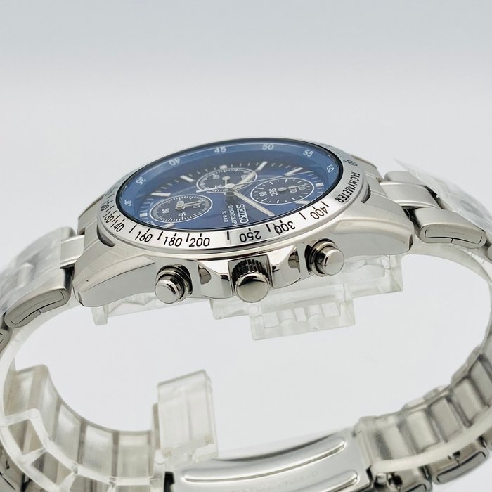 Seiko - Seiko Chronograph Blue Dial Tachymeter 100m. - Ingen mindstepris - Mænd - 2011-nu