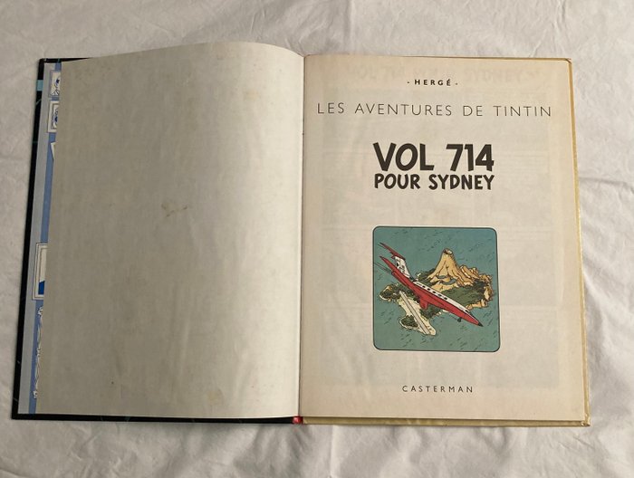 Tintin T22 - Vol 714 pour Sydney (B37) - 1er Tirage - C - 1 Album - Første udgave/1968