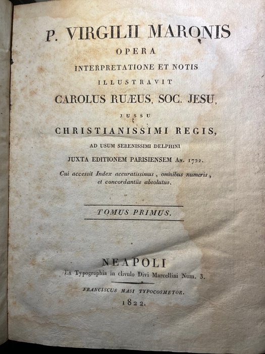 Publio Virgilio Marone - Opera di P. Virgilio Marone - 1822