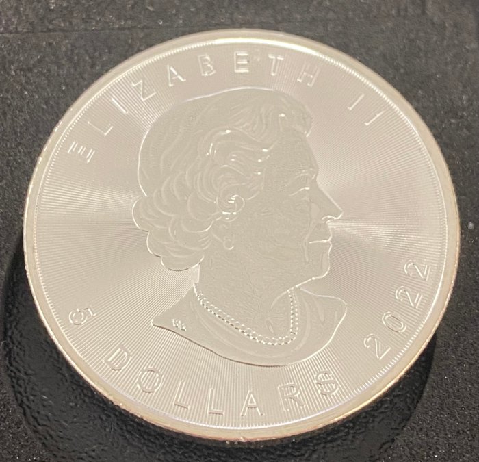 Canada. 5 Dollars 2022 Maple Leaf, 1 Oz (.999)  (Ingen mindstepris)