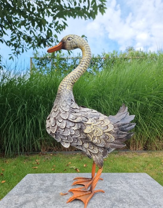 Statuette - Lifelike Duck - Metal