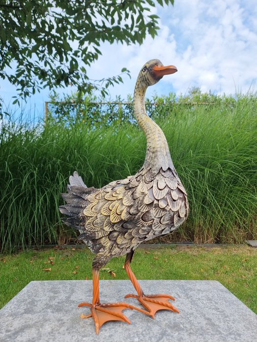 Statuette - Lifelike Duck - Metal