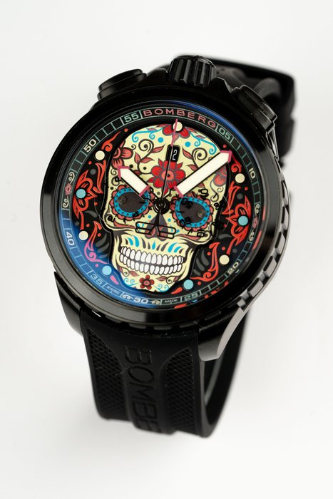 Bomberg - Bolt-68 Heritage Sugar Skull Limited Edition Watch  - BRAND NEW - BS45CHPBA.060-5.12 - Mænd - 2011-nu