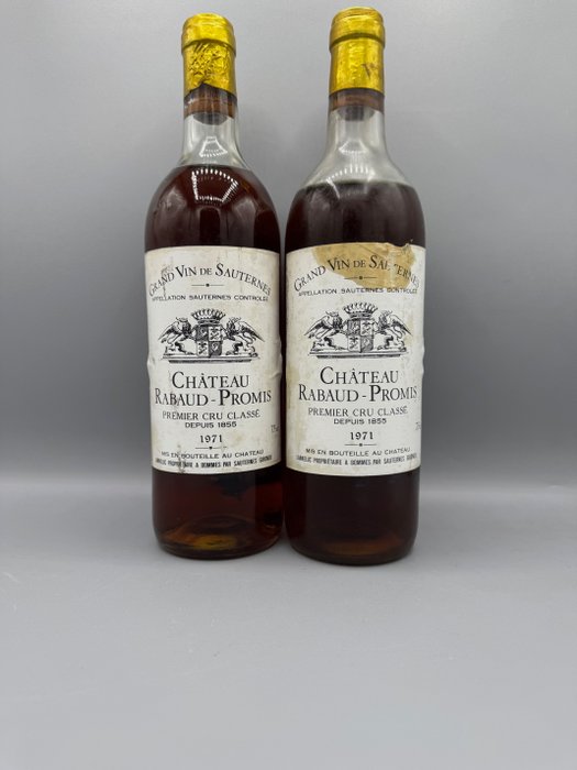 1971 Château Rabaud Promis - Sauternes 1er Grand Cru Classé - 2 Flasker (0,75 L)