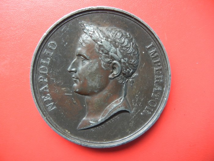 Frankrig. Napoleone I - Imperatore (1804-1814). Bronze medal Coronation Celebrations. By Gallé and Jeuffroy. Design by Prudhomme. Dated Frimaire L'An 13  (Ingen mindstepris)