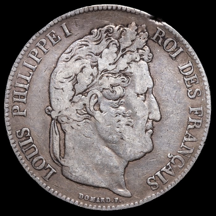 Frankrig. Ludvig-Filip 1. (1830-1848). 5 Francs 1836-B y 1846-A (2 monedas)  (Ingen mindstepris)