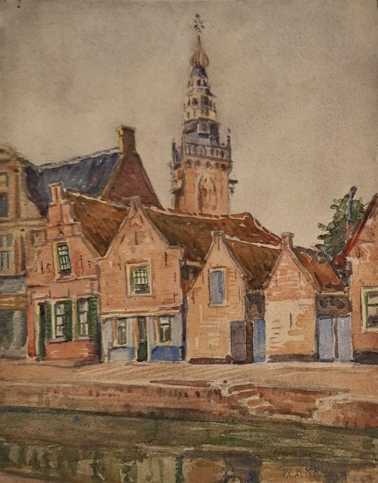 Pieter Cornelis Kramer (1879-1940) - 'Monnickendam' | 'Kaagermeer' | 'Boerenwoning'