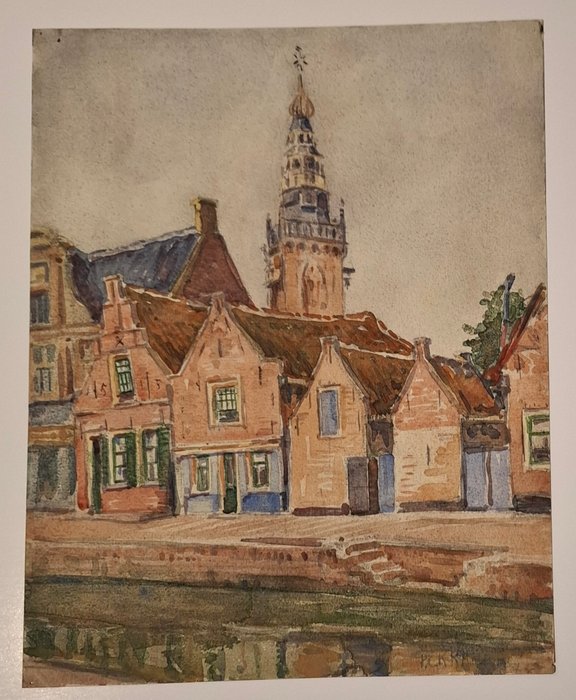 Pieter Cornelis Kramer (1879-1940) - 'Monnickendam' | 'Kaagermeer' | 'Boerenwoning'