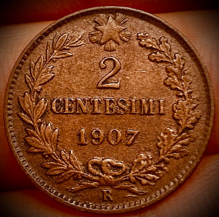 Italien, Kongerig Vittorio Emanuele III. 2 Centesimi 1907