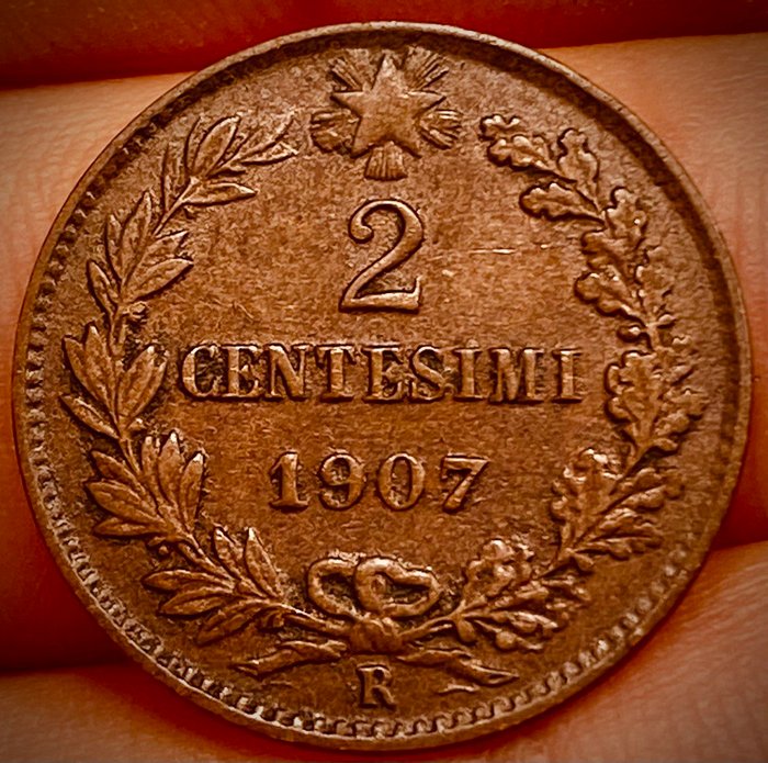 Italien, Kongerig Vittorio Emanuele III. 2 Centesimi 1907