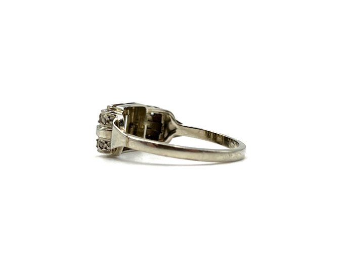 Ingen mindstepris - Ring - 18 kraat Hvidguld, Platin -  0.05ct. tw. Diamant (Natur)