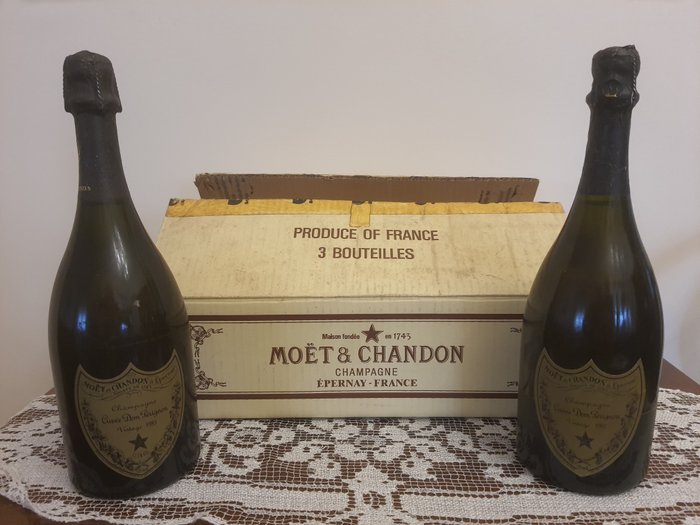 Dom Pérignon, 1982  1985 - Champagne Brut - 2 Flasker (0,75 L)