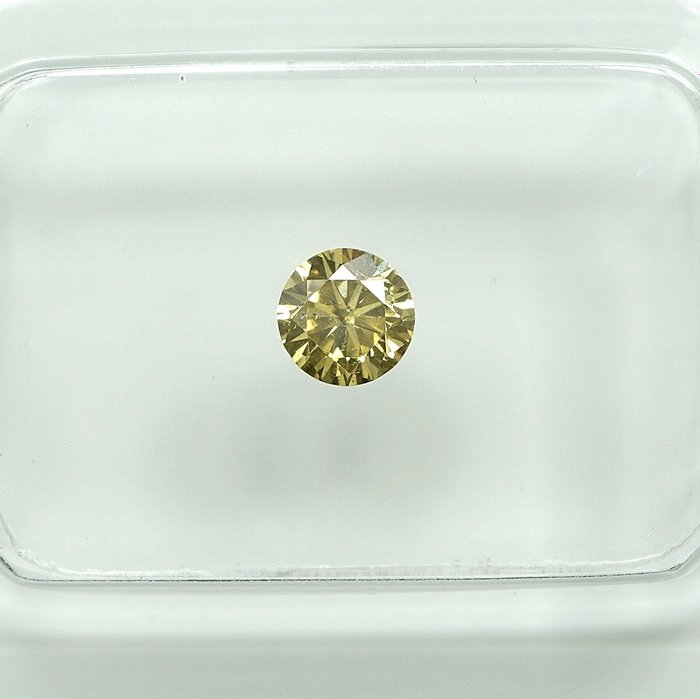 1 pcs Diamant  (Naturfarvet)  - 029 ct - Fancy Gul - I1 - Gem Report Antwerp (GRA)