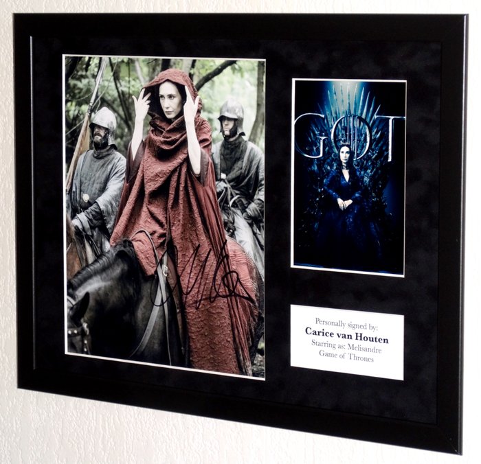 Game of Thrones - Carice van Houten (Melisandre) Framed signed + COA  photo signing session