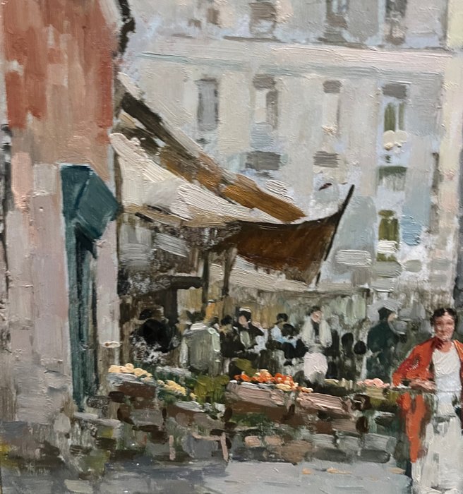 Angelo Cannone (1899-1992) - Piazza Napoletana