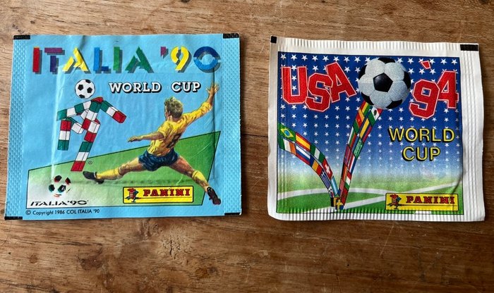 Panini - World Cup Italia 90 + USA 94 - Maradona / Van Basten etc. - 2 Sealed Pack