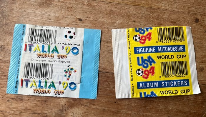 Panini - World Cup Italia 90 + USA 94 - Maradona / Van Basten etc. - 2 Sealed Pack