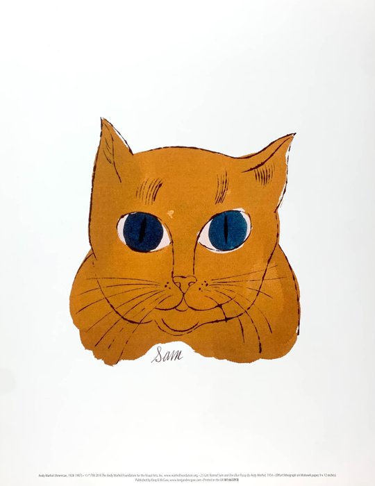 Andy Warhol - Cat Sam Gold - Print - 36 x 28 cm - 1980‹erne