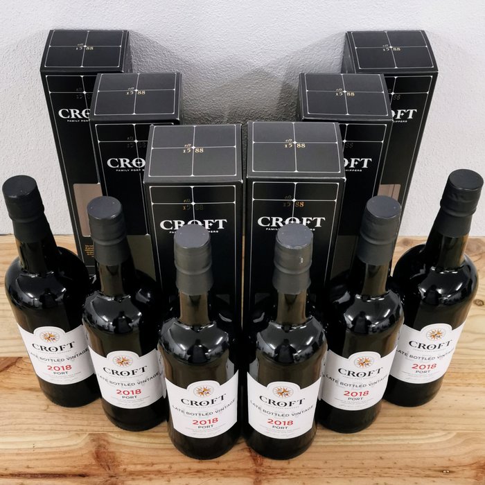 2018 Croft - Late Bottled Vintage Port -  Porto  - 6 Flasker (0,75 L)