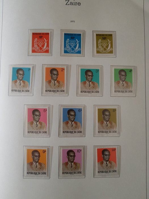 Zaire  - og Congo i Leuchtturm album MNH detalje se sidste foto