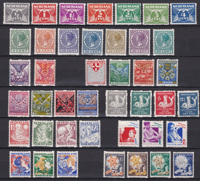 Holland 1925/1933 - Samling af rulletænder - NVPH  R1/R101