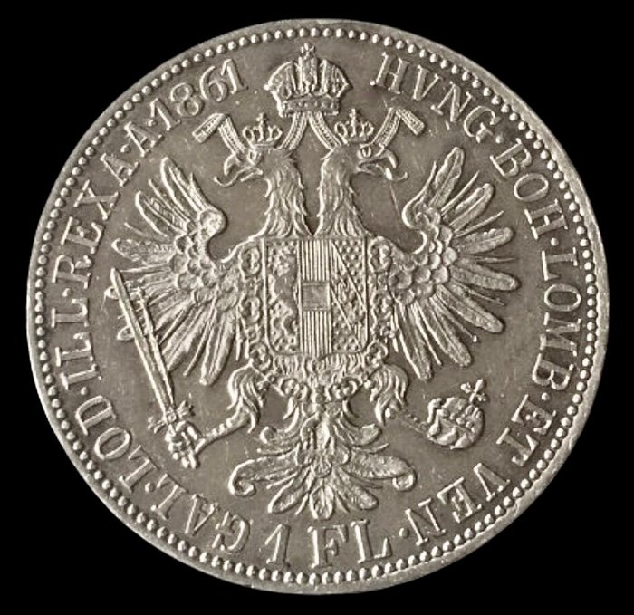 Østrig. Franz Joseph 1. af Asburgo (1848-1866). Florin - 1861 - (R649)  (Ingen mindstepris)