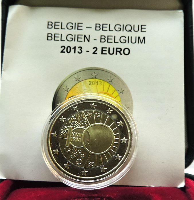 Belgien. 2 Euro 2013 "Meteorological Institute" Proof  (Ingen mindstepris)