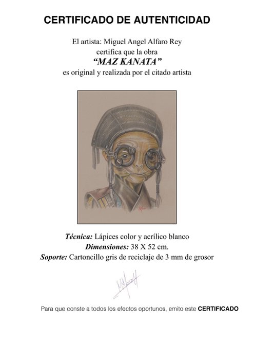 Miguel Ángel Alfaro Rey - MAZ KANATA - STAR WARS