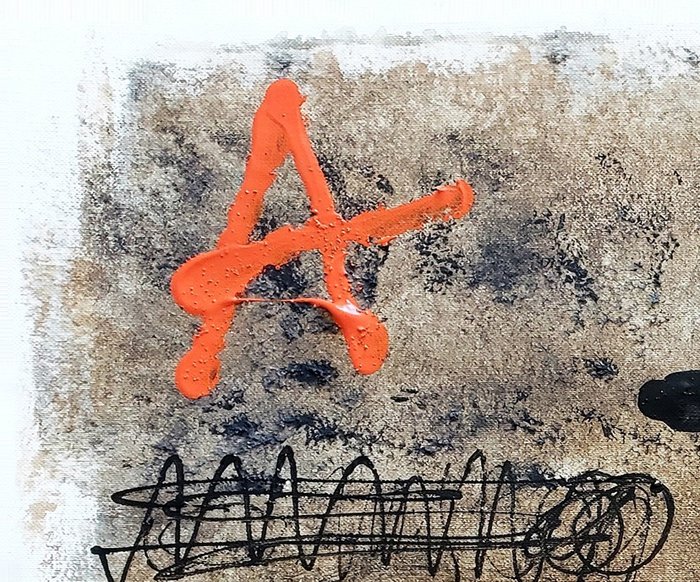 Albizen (1949) - The wall fall (Tribute to Tapies) NO RESERVE .