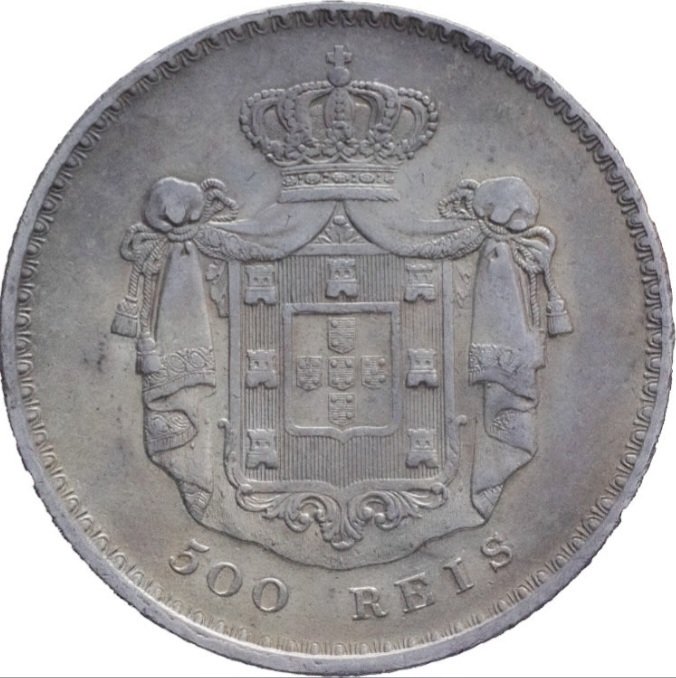 Portugal D Maria II (1834-1853) 500 Reis D Maria II 1842 Prata Soberba  (Ingen mindstepris)