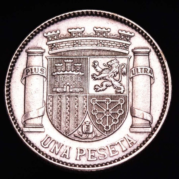 Spanien. Segunda Republica (1931-1939). 1 Peseta 1933 (*34).  (Ingen mindstepris)