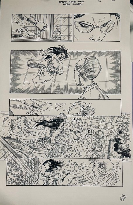 Andrés Guinaldo (Blue Lines) + Raül Fernández (Inker) - 1 Original page - Wonder Woman - Sensation Comics: Wonder Woman #41 Page 20