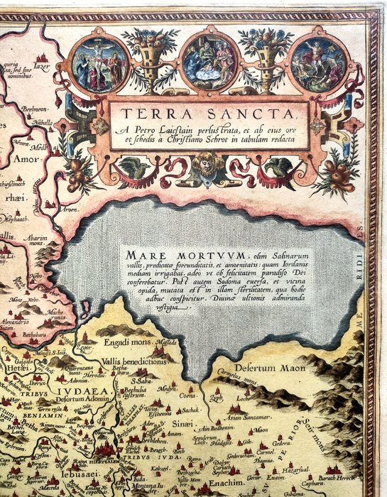 Middle East - Israel / Hellig Land / Jordan / Palæstina / Libanon / Gaza / Egypten; Abraham Ortelius - Terra Sancta or Holy Land - 1561-1580